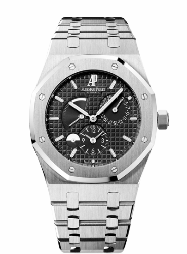 Audemars Piguet 26120ST.OO.1220ST.03 : Royal Oak Dual Time Stainless Steel / Black