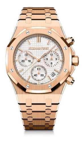 Audemars Piguet 26240OR.OO.1320OR.03 : Royal Oak Chronograph 41 Pink Gold / Silver / 50th Anniversary