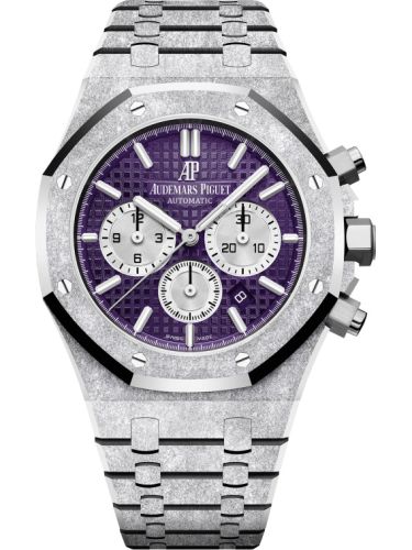 Audemars Piguet 26331BC.GG.1224BC.01 : Royal Oak 41 Chronograph Frosted White Gold / Purple