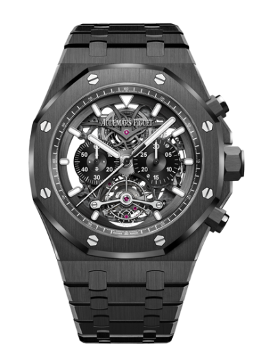 Audemars Piguet 26343CE.OO.1247CE.01 : Royal Oak 26343 Tourbillon Chronograph Openworked Ceramic