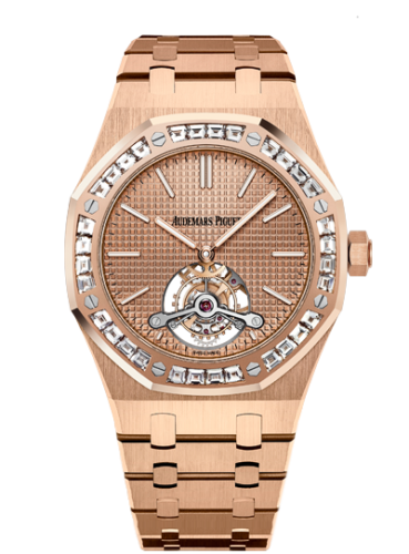 Audemars Piguet 26514OR.ZZ.1220OR.01 : Royal Oak Ultra Thin Tourbillon Pink Gold / Baguette / Westime