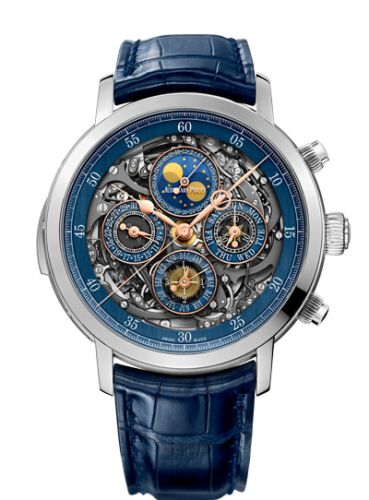 Audemars Piguet 26554PT.OO.D028CR.02 : Jules Audemars Grande Complication Openworked Platinum / Blue