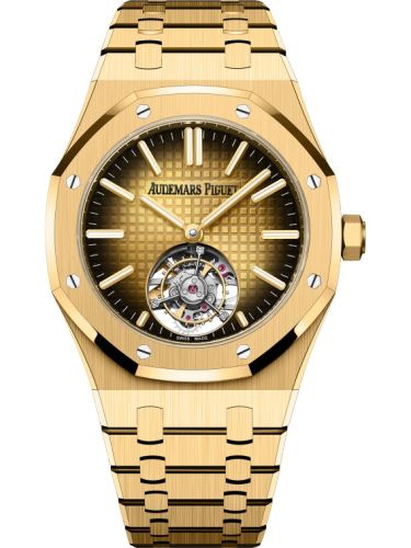 Audemars Piguet 26730BA.OO.1320BA.01 : Royal Oak Self-Winding Flying Tourbillon Yellow Gold / Champagne