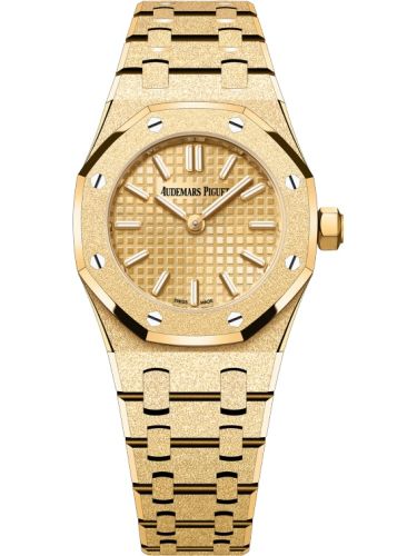 Audemars Piguet 67630BA.GG.1312BA.01 : Royal Oak Mini Quartz Frosted Yellow Gold / Champagne