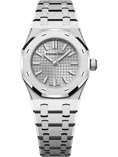 Audemars Piguet 67630BC.GG.1312BC.01 : Royal Oak Mini Quartz Frosted White Gold / Silver