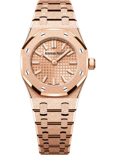 Audemars Piguet 67630OR.GG.1312OR.01 : Royal Oak Mini Quartz Frosted Pink Gold / Silver