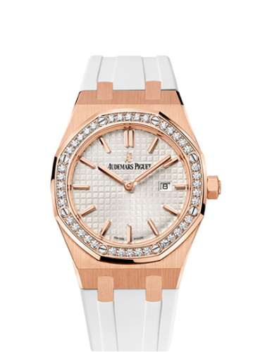 Audemars Piguet 67651OR.ZZ.D010CA.01 : Royal Oak 67651 Quartz Pink Gold / Silver / Rubber