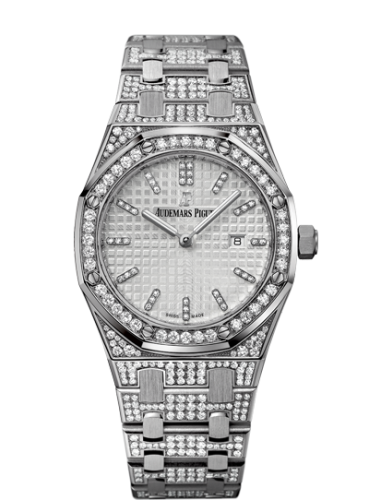 Audemars Piguet 67652BC.ZZ.1262BC.01 : Royal Oak 33 Quartz White Gold / Diamond / Silver / Bracelet