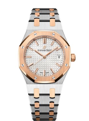 77350SR.OO.1261SR.01 : Audemars Piguet Royal Oak Selfwinding 34 Stainless Steel / Red Gold / Silver / Bracelet
