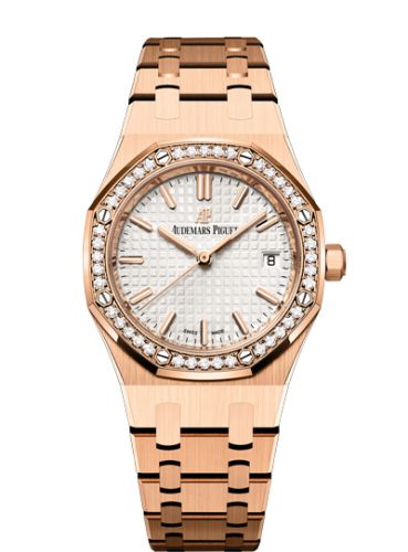 77351OR.ZZ.1261OR.01 : Audemars Piguet Royal Oak Selfwinding 34 Red Gold / Diamond / Silver / Bracelet