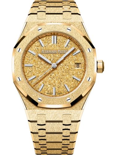 Audemars Piguet 77450BA.GG.1361BA.01 : Royal Oak Selfwinding 34 Frosted Yellow Gold / Crystal Sand