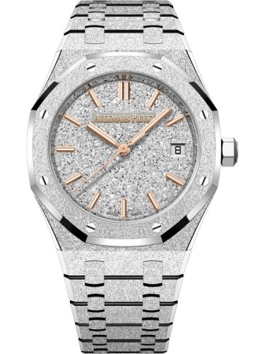 Audemars Piguet 77450BC.GG.1361BC.01 : Royal Oak Selfwinding 34 Frosted White Gold / Crystal Sand