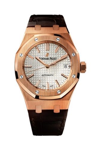 Audemars Piguet 15450OR.OO.D088CR.01 : Royal Oak 15450 Selfwinding Pink Gold / Silver / Strap