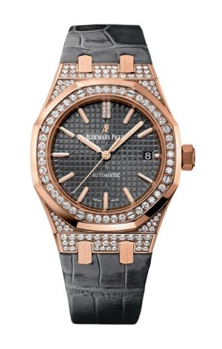 Audemars Piguet 15452OR.ZZ.D003CR.01 : Royal Oak 15452 Selfwinding Pink Gold / Slate / Strap