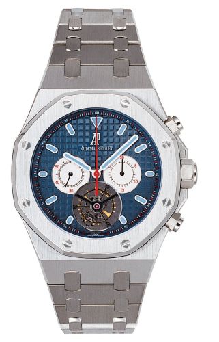 Audemars Piguet 25977ST.OO.1205ST.01 : Royal Oak Tourbillon Chronograph Stainless Steel / Blue