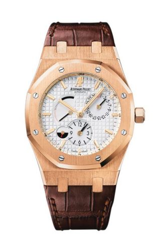 Audemars Piguet 26120OR.OO.D088CR.01 : Royal Oak 26120 Dual Time Pink Gold / Silver