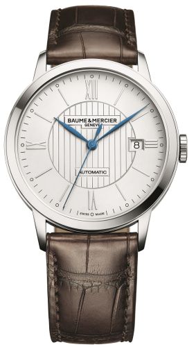 Baume & Mercier 10214 : Classima Automatic 40 Stainless Steel / Silver / Alligator