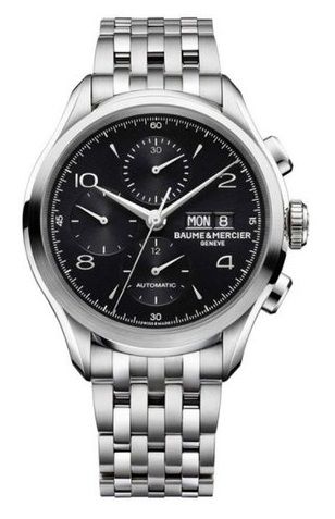 Baume & Mercier 10212 : Clifton Chronograph Black Bracelet