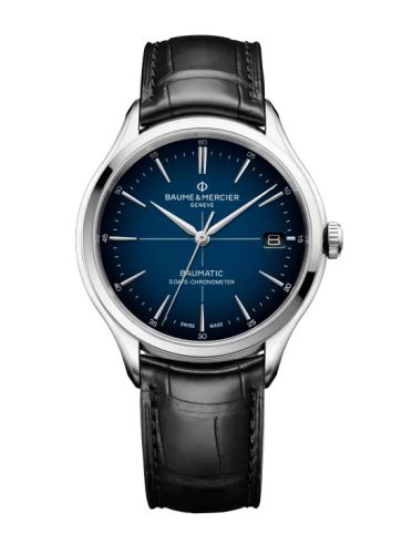 Baume & Mercier 10467 : Clifton Baumatic Stainless Steel / Blue / Strap / COSC