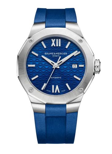 Baume & Mercier 10619 : Riviera 42 Stainless Steel / Blue / Rubber