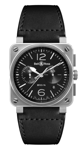 Bell & Ross BR0394-BL-SI/SCA : BR 03 94 Steel Chronograph