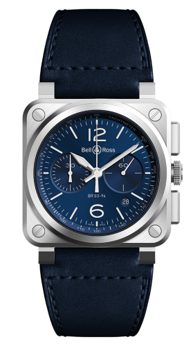 Bell & Ross BR0394-BLU-ST/SCA : BR 03 94 Blue Steel Chronograph