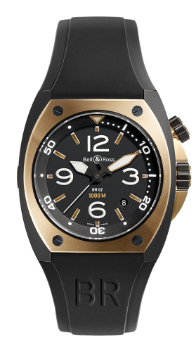 Bell & Ross BR02-PINKGOLD-CA : BR 02 92 Rose Gold & Carbon