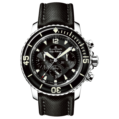 Blancpain 5085F-1130-52 : Fifty Fathoms Chronographe Flyback Stainless / Black / Black Canvas
