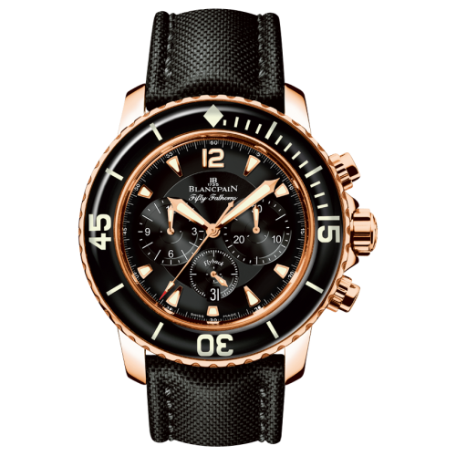 Blancpain 5085F-3630-52 : Fifty Fathoms Chronographe Flyback Red Gold / Black / Black Canvas