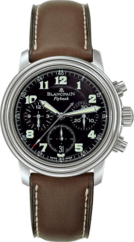 Blancpain 2185F-1130-63 : Léman Chronograph Flyback Stainless Steel / Black / Strap