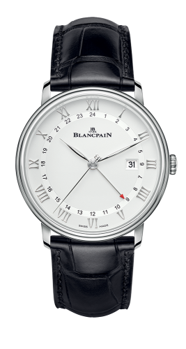 Blancpain 6662-1127-55B : Villeret GMT Date Stainless Steel / White