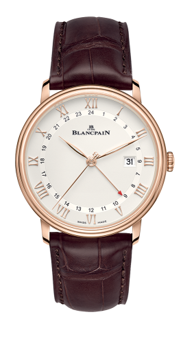 Blancpain 6662-3642-55 : Villeret GMT Date Red Gold / Silver