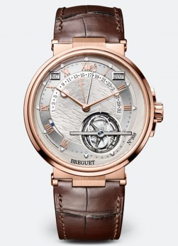 Breguet 5887BR/12/9WV : Marine Tourbillon Equation of Time 5887 Rose Gold / Silver / Alligator