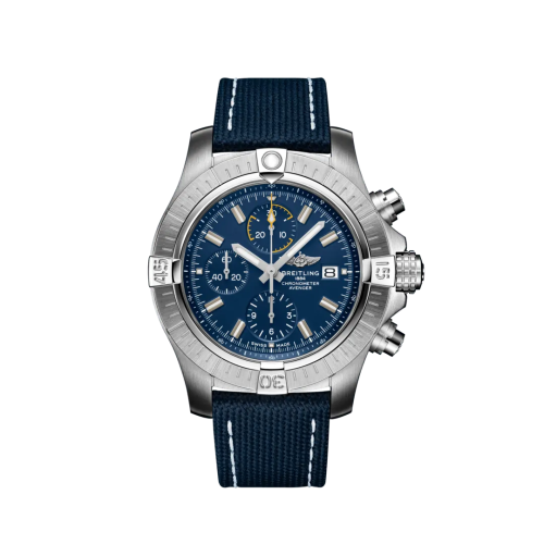 Breitling A13317101C1X1 : Avenger Chronograph 45 Stainless Steel / Blue / Military / Pin