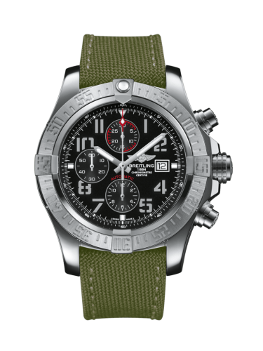 Breitling A1337111/BC28/105W/A20BA.1 : Super Avenger II Stainless Steel / Volcano Black / Military / Pin