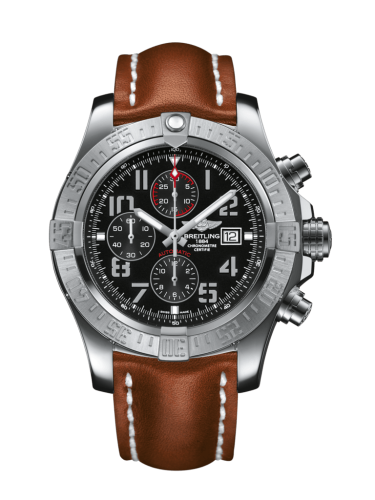 Breitling A1337111/BC28/439X/A20BA.1 : Super Avenger II Stainless Steel / Volcano Black / Calf / Pin
