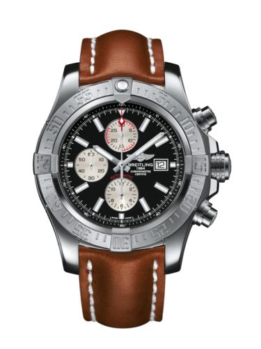 Breitling A1337111/BC29/439X/A20BA.1 : Super Avenger II Stainless Steel / Volcano Black / Calf / Pin