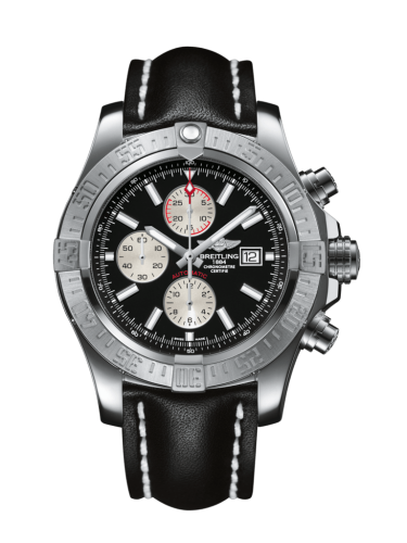 Breitling A1337111/BC29/441X/A20BA.1 : Super Avenger II Stainless Steel / Volcano Black / Calf / Pin