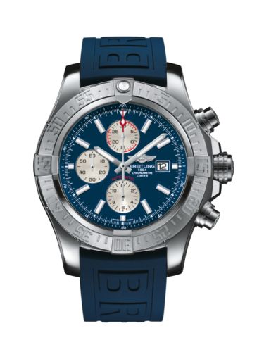 Breitling A13371111C1S2 : Super Avenger II Stainless Steel / Mariner Blue / Rubber / Pin