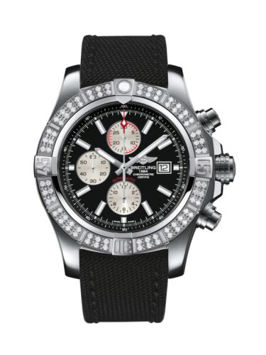 Breitling A1337153/BC29/104W/A20BA.1 : Super Avenger II Stainless Steel / Diamond / Volcano Black / Military / Pin