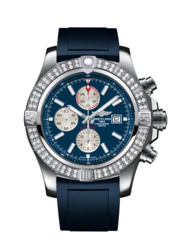 Breitling A1337153/C871/139S/A20S.1 : Super Avenger II Stainless Steel / Diamond / Mariner Blue / Rubber / Pin