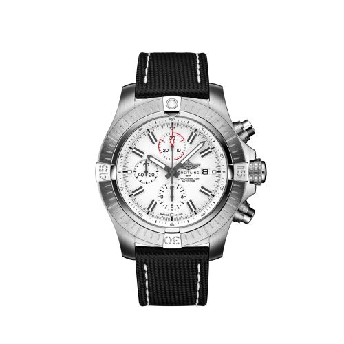 Breitling A133751A1A1X1 : Avenger Chronograph 48 Stainless Steel / White / Calf / Pin