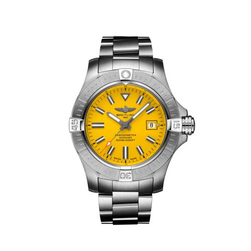 Breitling A17319101I1A1 : Avenger Automatic 45 Seawolf Stainless Steel / Yellow / Bracelet