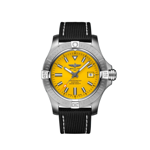 Breitling A17319101I1X2 : Avenger Automatic 45 Seawolf Stainless Steel / Yellow / Military / Folding