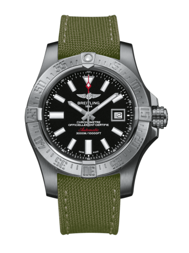 Breitling A1733110/BC30/106W/A20BASA.1 : Avenger II Seawolf Stainless Steel / Volcano Black / Military / Pin