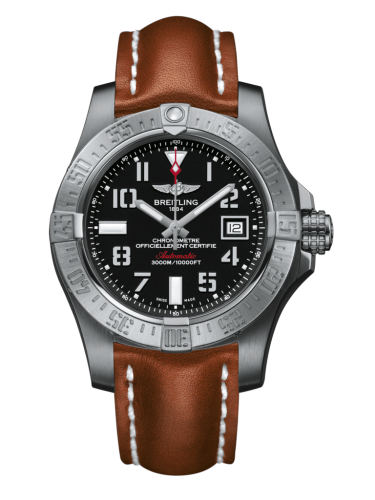 Breitling A1733110/BC31/434X/A20DSA.1 : Avenger II Seawolf Stainless Steel / Volcano Black / Calf / Folding