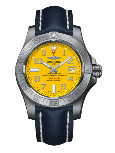 Breitling A1733110/I519/105X/A20BASA.1 : Avenger II Seawolf Stainless Steel / Cobra Yellow / Calf / Pin