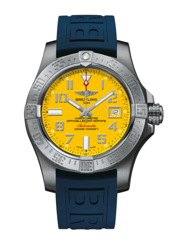 Breitling A1733110/I519/158S/A20SS.1 : Avenger II Seawolf Stainless Steel / Cobra Yellow / Rubber / Pin