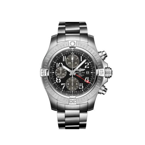 Breitling A24315101B1A1 : Avenger Chronograph GMT 45 Stainless Steel / Black / Bracelet