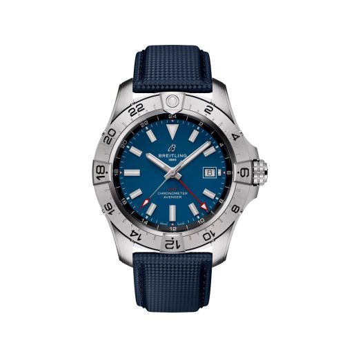 Breitling A32320101C1X1 : Avenger Automatic GMT 44 Stainless Steel / Blue / Strap